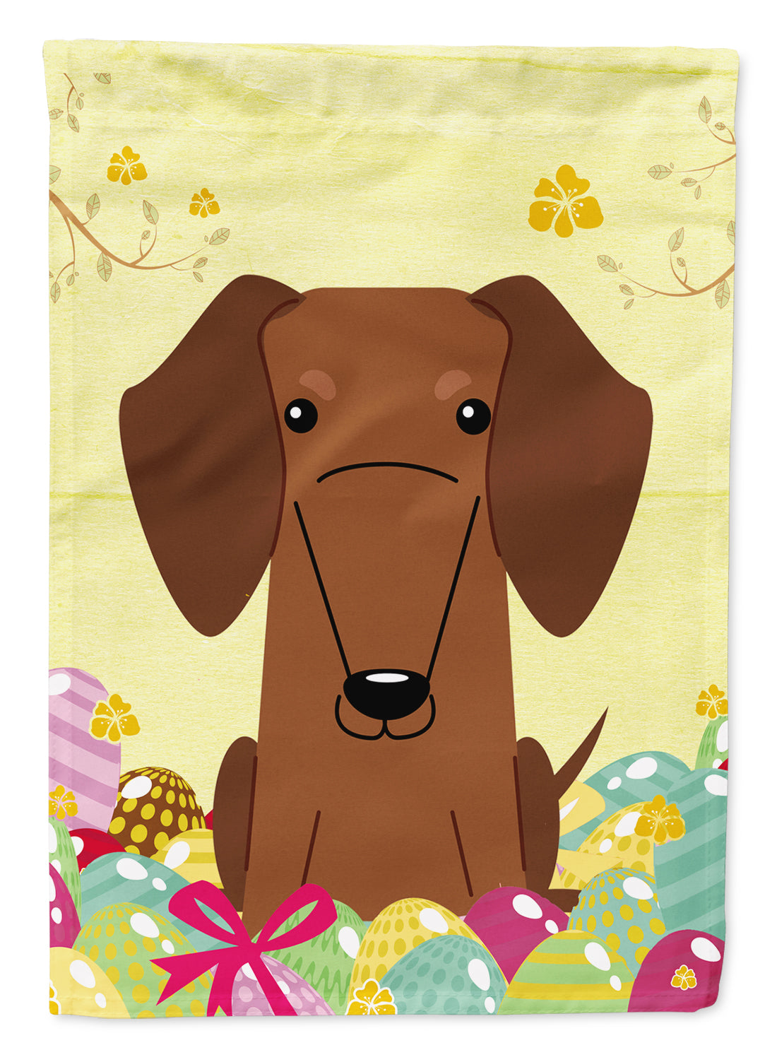 Easter Eggs Dachshund Red Brown Garden Flag Mailbox Decorative Yard Banner Outside Patio Artwork for Flower Beds, Garden Size, Multicolor