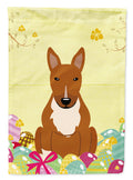 Easter Eggs Bull Terrier Red Garden Flag Mailbox Decorative Yard Banner Outside Patio Artwork for Flower Beds, Garden Size, Multicolor