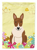 Easter Eggs Bull Terrier Brindle Garden Flag Mailbox Decorative Yard Banner Outside Patio Artwork for Flower Beds, Garden Size, Multicolor