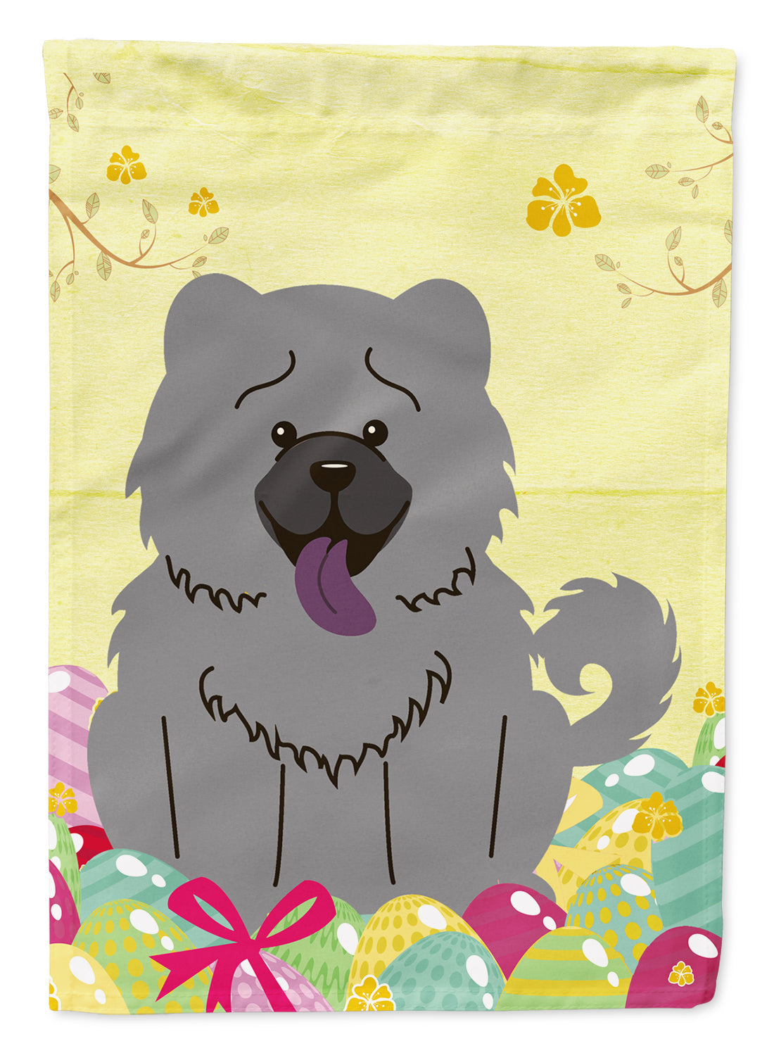 Easter Eggs Chow Chow Blue Garden Flag Mailbox Decorative Yard Banner Outside Patio Artwork for Flower Beds, Garden Size, Multicolor