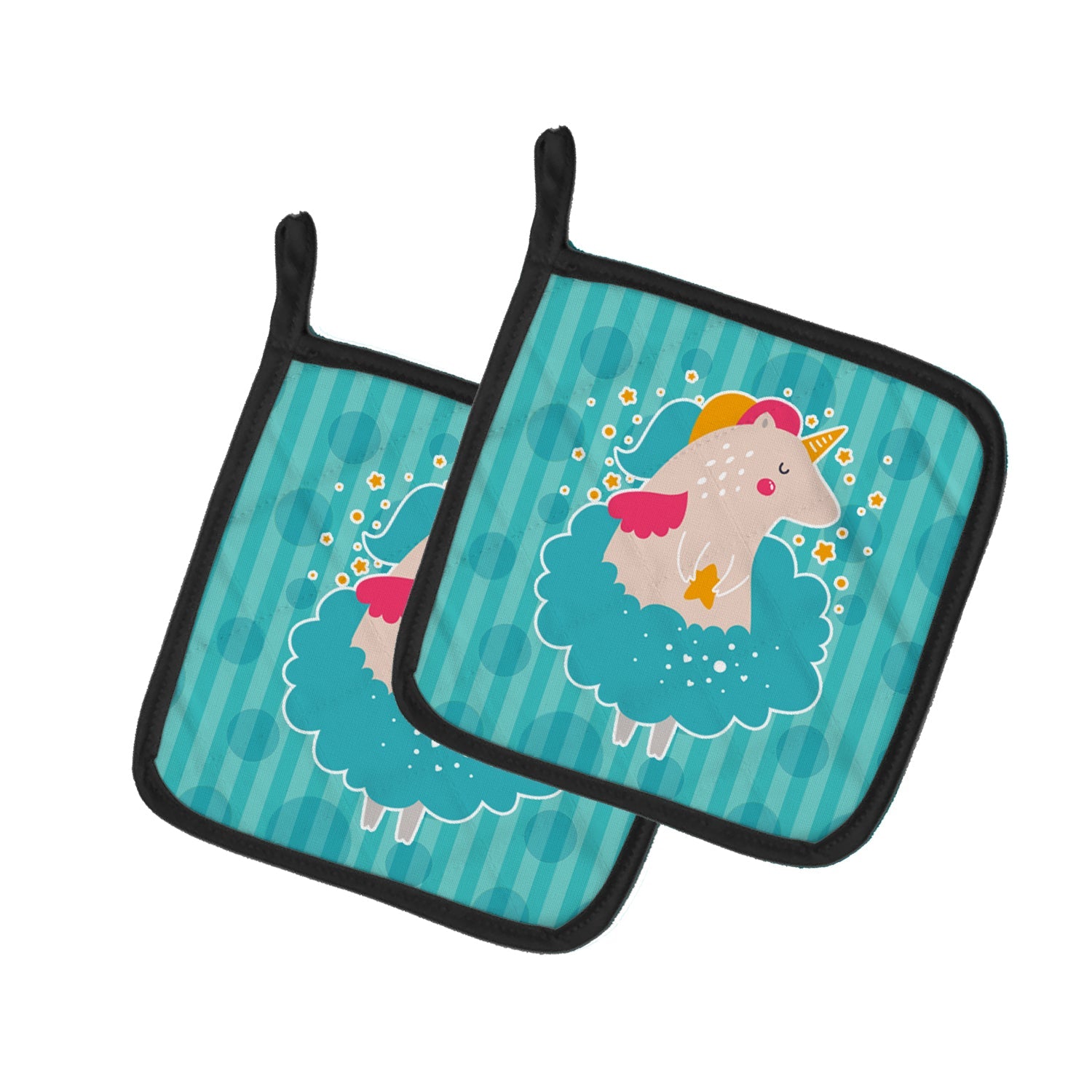 Unicorn Ballerina Pot Holder Set of 2 | Quilted Hot Pads
