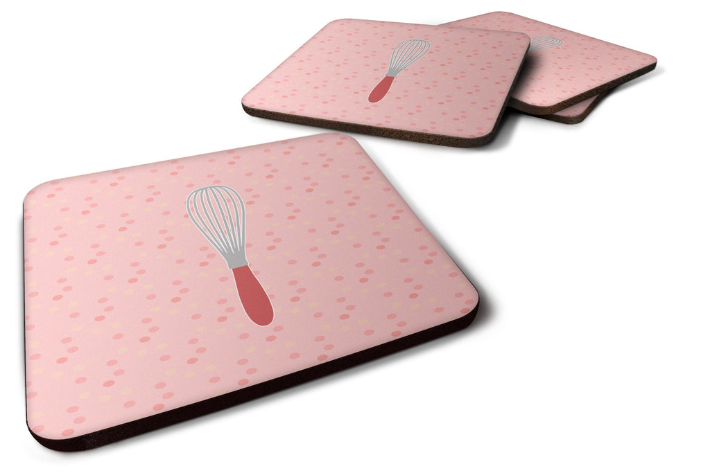 Wisk Pink Foam Coasters Set of 4 Cup Coasters for Indoor Outdoor, Tabletop Protection, Anti Slip, Mouse pad Material