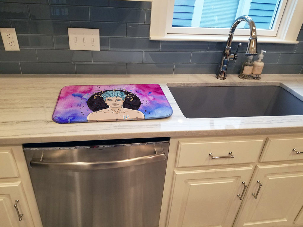 Scorpio Zodiac Sign Dish Drying Mat Absorbent Dish Drying Mat Pad for Kitchen Counter Dish Drainer Mat for Countertop, 14 x 21", Multicolor