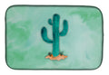 Western Cactus Watercolor Dish Drying Mat Absorbent Dish Drying Mat Pad for Kitchen Counter Dish Drainer Mat for Countertop, 14 x 21", Multicolor