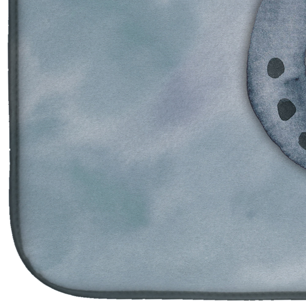 Horseshoe Watercolor Dish Drying Mat Absorbent Dish Drying Mat Pad for Kitchen Counter Dish Drainer Mat for Countertop, 14 x 21", Multicolor