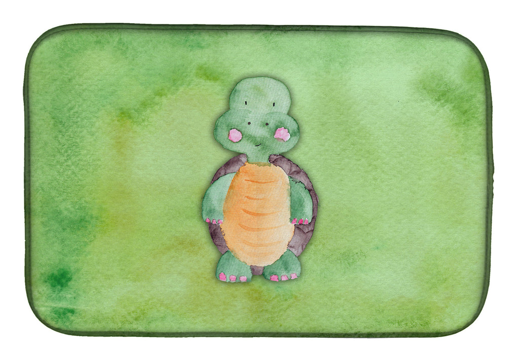 Turtle Watercolor Dish Drying Mat Absorbent Dish Drying Mat Pad for Kitchen Counter Dish Drainer Mat for Countertop, 14 x 21", Multicolor