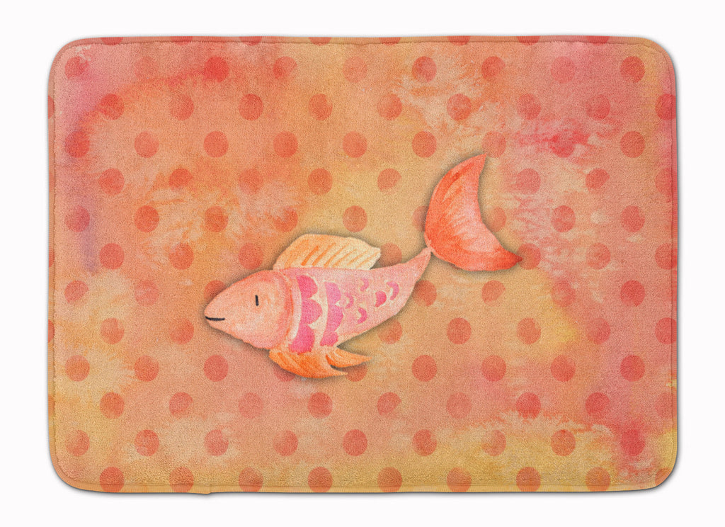 Orange Fish Watercolor Memory Foam Kitchen Mat Machine Washable Anti-Fatigue Cushion Comfort Bath or Kitchen Rug