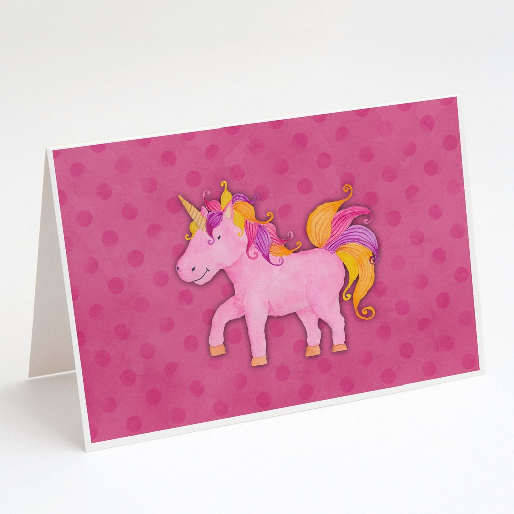 Unicorn Watercolor Greeting Cards Pack of 8 Blank Cards with Envelopes Whimsical A7 Size 5x7