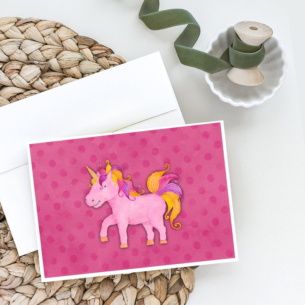 Unicorn Watercolor Greeting Cards Pack of 8 Blank Cards with Envelopes Whimsical A7 Size 5x7