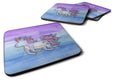 Blue Unicorn Watercolor Foam Coasters Set of 4 Cup Coasters for Indoor Outdoor, Tabletop Protection, Anti Slip, Mouse pad Material