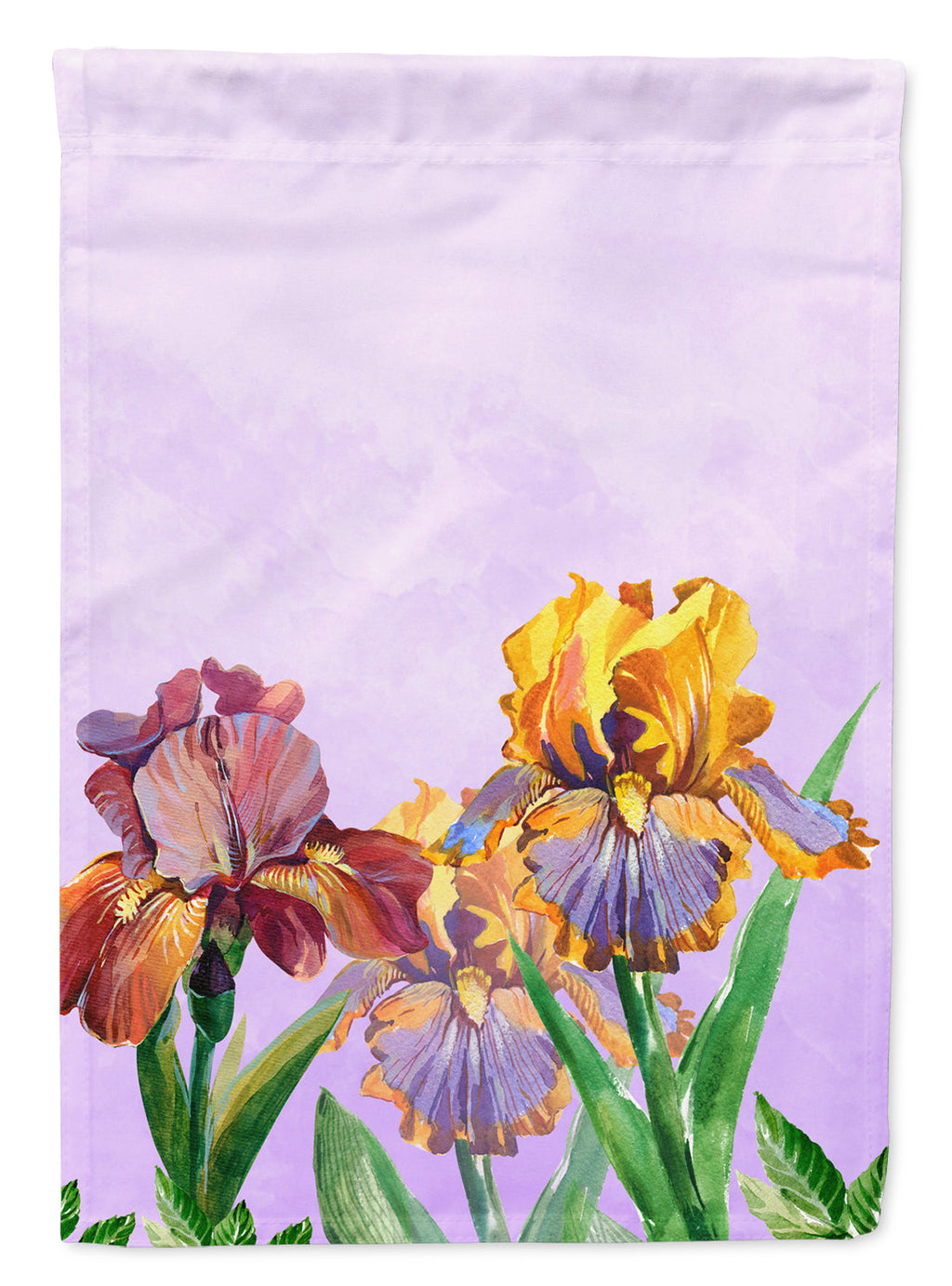 Purple and Yellow Iris Garden Flag Mailbox Decorative Yard Banner Outside Patio Artwork for Flower Beds, Garden Size, Multicolor