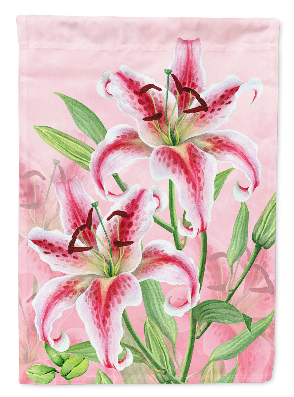 Pink Lillies Garden Flag Mailbox Decorative Yard Banner Outside Patio Artwork for Flower Beds, Garden Size, Multicolor