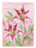 Pink Lillies Garden Flag Mailbox Decorative Yard Banner Outside Patio Artwork for Flower Beds, Garden Size, Multicolor