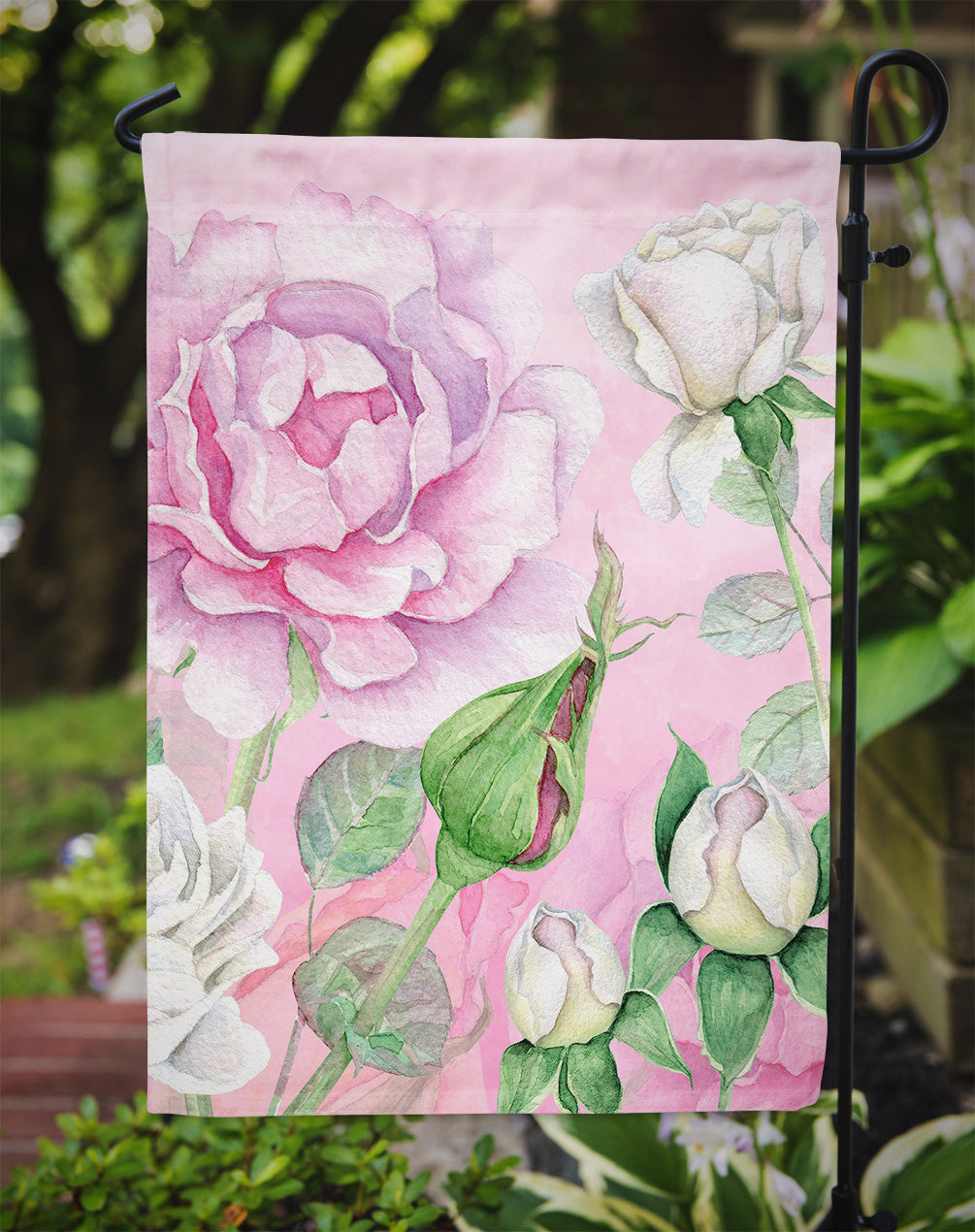 Rose Garden Garden Flag Mailbox Decorative Yard Banner Outside Patio Artwork for Flower Beds, Garden Size, Multicolor