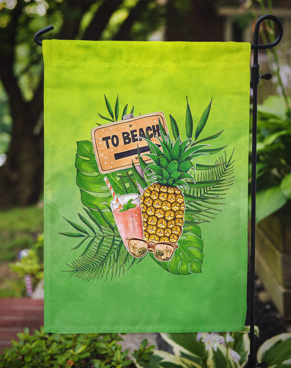 To the Beach Summer Garden Flag Mailbox Decorative Yard Banner Outside Patio Artwork for Flower Beds, Garden Size, Multicolor