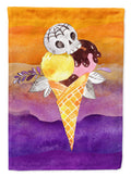 Halloween Sweets Ice Cream Skull Garden Flag Mailbox Decorative Yard Banner Outside Patio Artwork for Flower Beds, Garden Size, Multicolor