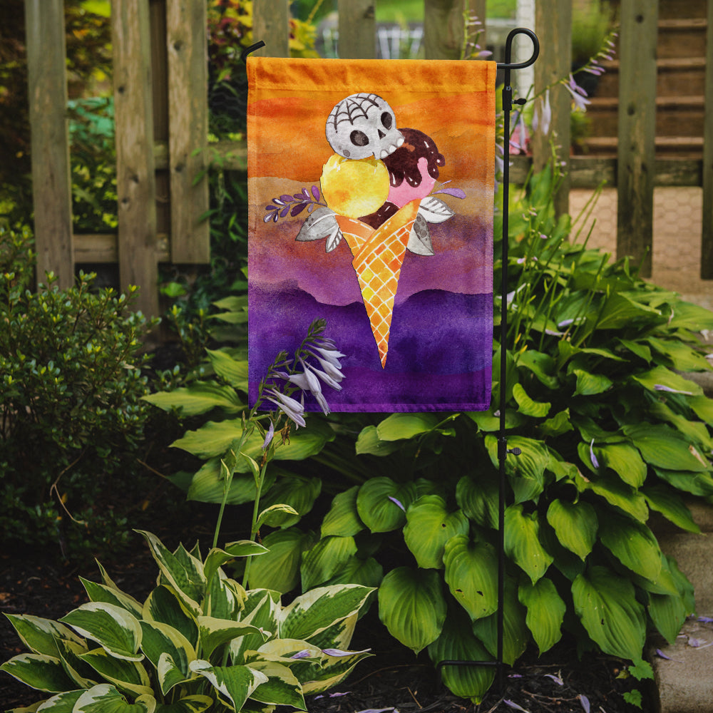 Halloween Sweets Ice Cream Skull Garden Flag Mailbox Decorative Yard Banner Outside Patio Artwork for Flower Beds, Garden Size, Multicolor