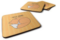 Nursery Good Night Fox Foam Coasters Set of 4 Cup Coasters for Indoor Outdoor, Tabletop Protection, Anti Slip, Mouse pad Material