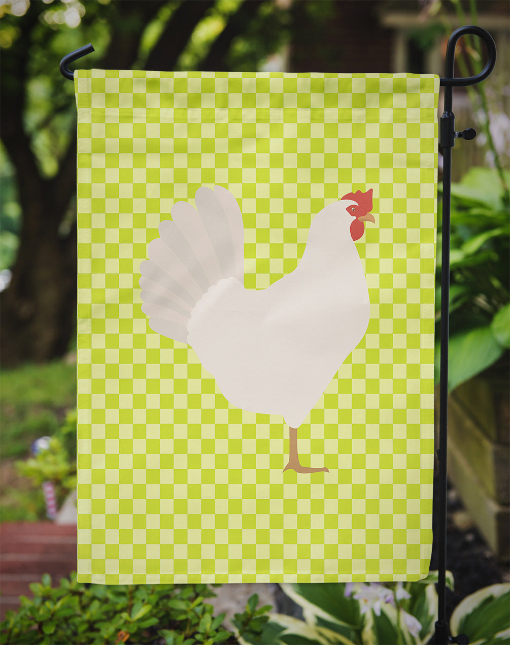 Leghorn Chicken Green Garden Flag Mailbox Decorative Yard Banner Outside Patio Artwork for Flower Beds, Garden Size, Multicolor