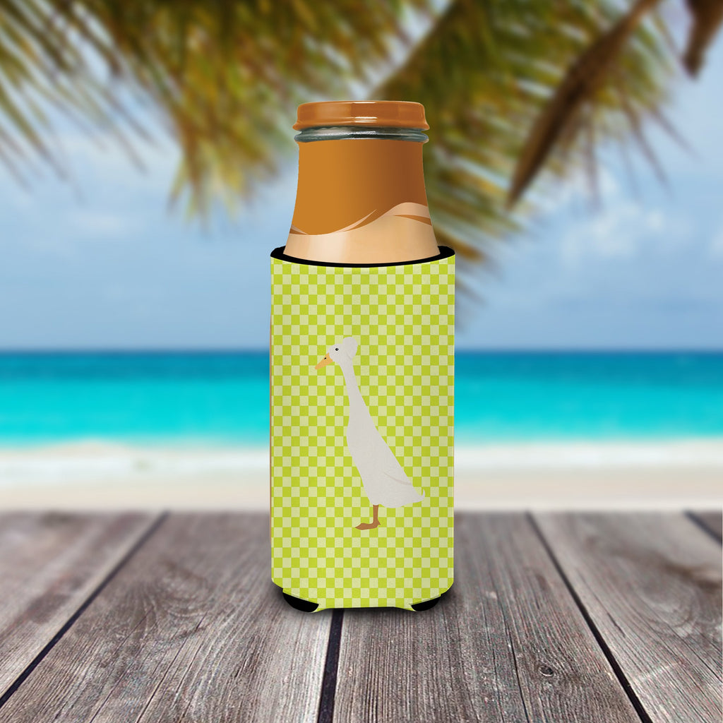Bali Duck Green Slim Can Hugger , Insulated Foam Hugger for 12 oz Slim Cans, Beer Bottles & Water Bottles, Printed in USA