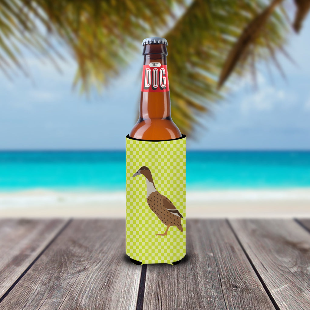 Dutch Hook Bill Duck Green Slim Can Hugger , Insulated Foam Hugger for 12 oz Slim Cans, Beer Bottles & Water Bottles, Printed in USA