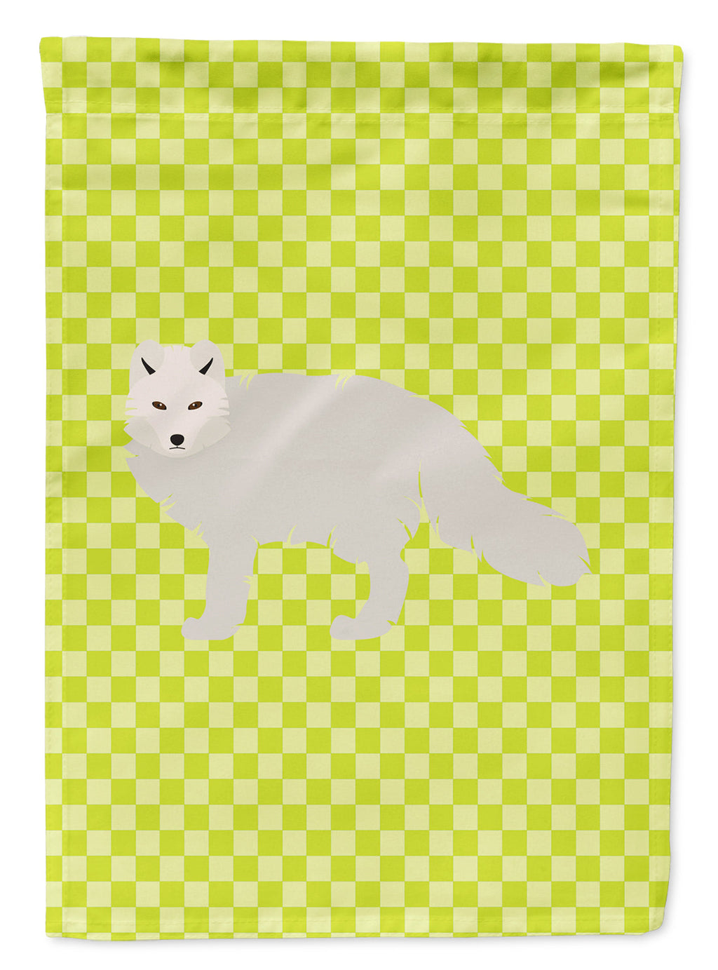 White Arctic Fox Green Garden Flag Mailbox Decorative Yard Banner Outside Patio Artwork for Flower Beds, Garden Size, Multicolor
