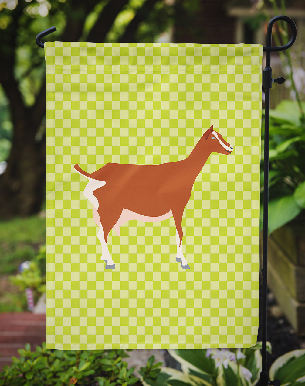 Toggenburger Goat Green Garden Flag Mailbox Decorative Yard Banner Outside Patio Artwork for Flower Beds, Garden Size, Multicolor