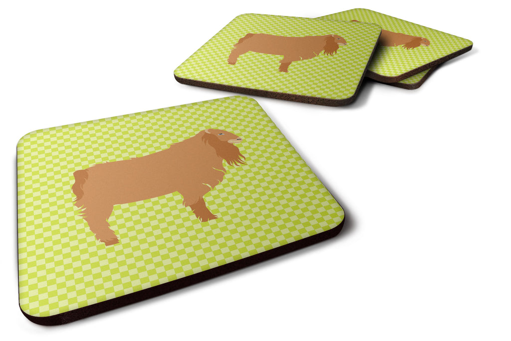 American Lamancha Goat Green Foam Coasters Set of 4 Cup Coasters for Indoor Outdoor, Tabletop Protection, Anti Slip, Mouse pad Material