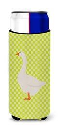 Embden Goose Green Slim Can Hugger , Insulated Foam Hugger for 12 oz Slim Cans, Beer Bottles & Water Bottles, Printed in USA