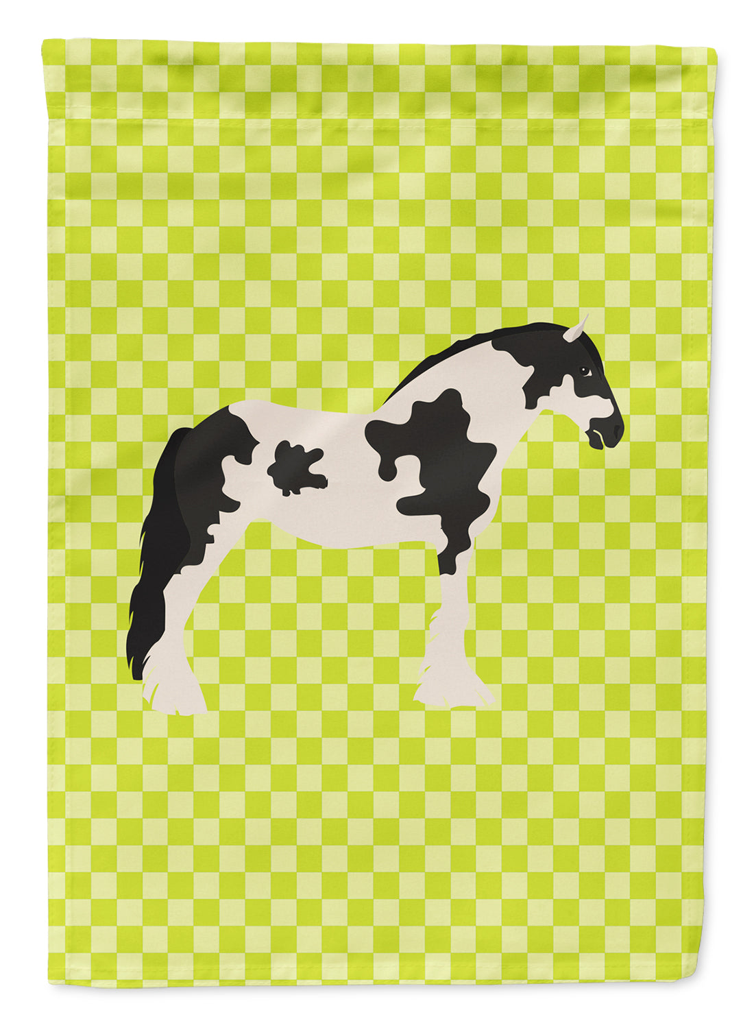Cyldesdale Horse Green Garden Flag Mailbox Decorative Yard Banner Outside Patio Artwork for Flower Beds, Garden Size, Multicolor