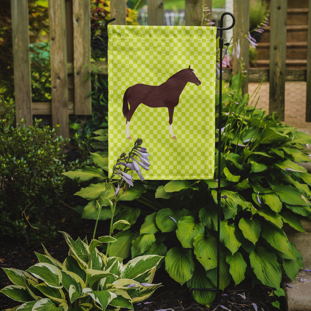 English Thoroughbred Horse Green Garden Flag Mailbox Decorative Yard Banner Outside Patio Artwork for Flower Beds, Garden Size, Multicolor