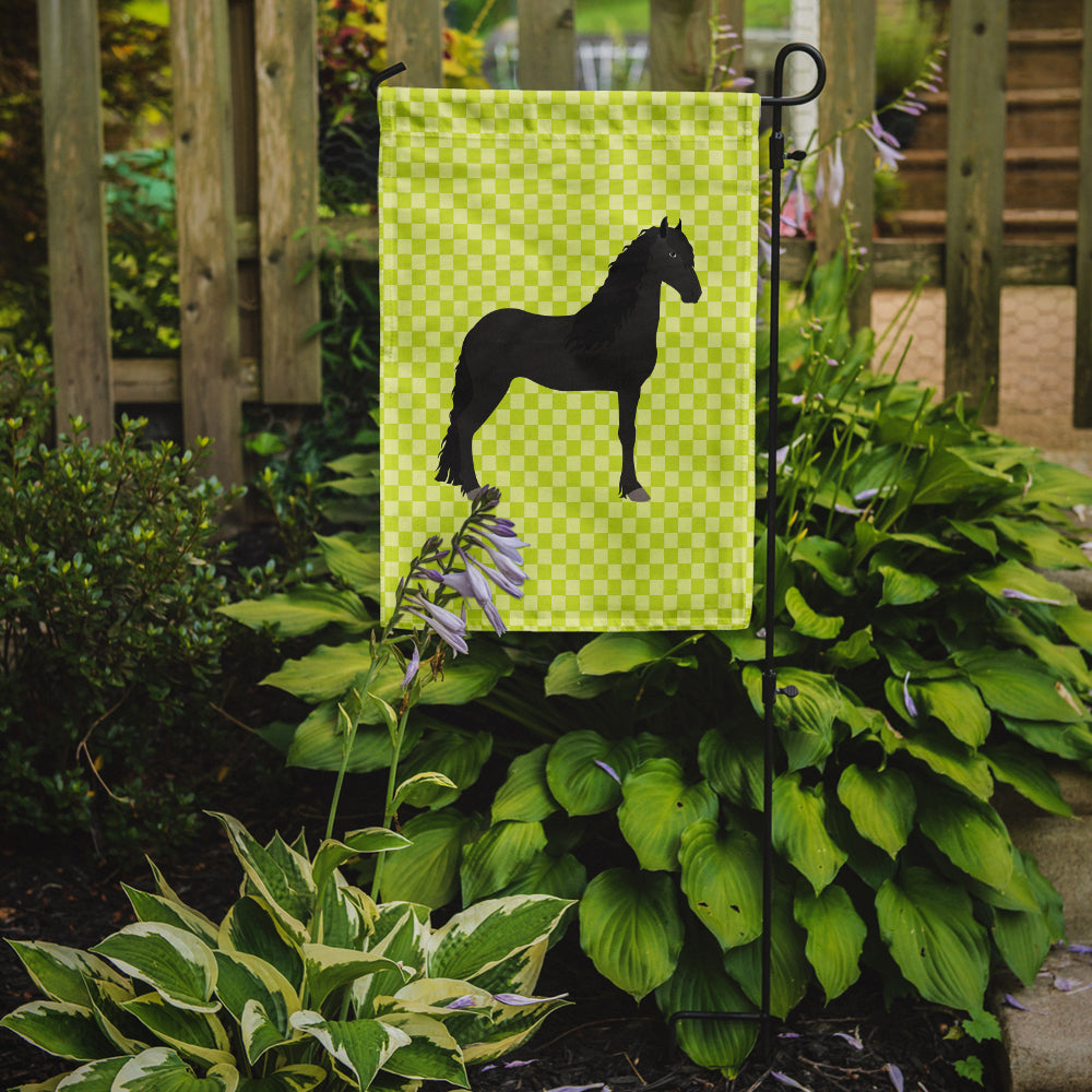 Friesian Horse Green Garden Flag Mailbox Decorative Yard Banner Outside Patio Artwork for Flower Beds, Garden Size, Multicolor