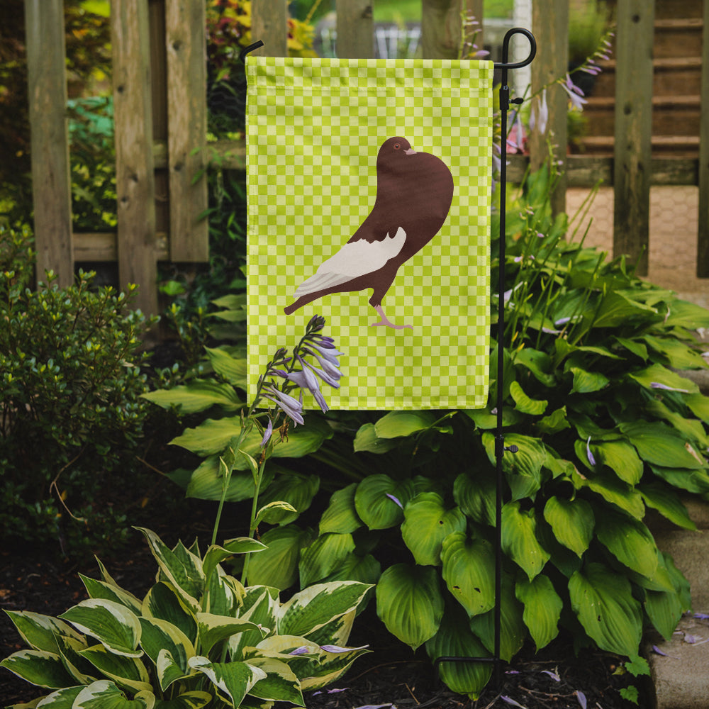 English Pouter Pigeon Green Garden Flag Mailbox Decorative Yard Banner Outside Patio Artwork for Flower Beds, Garden Size, Multicolor