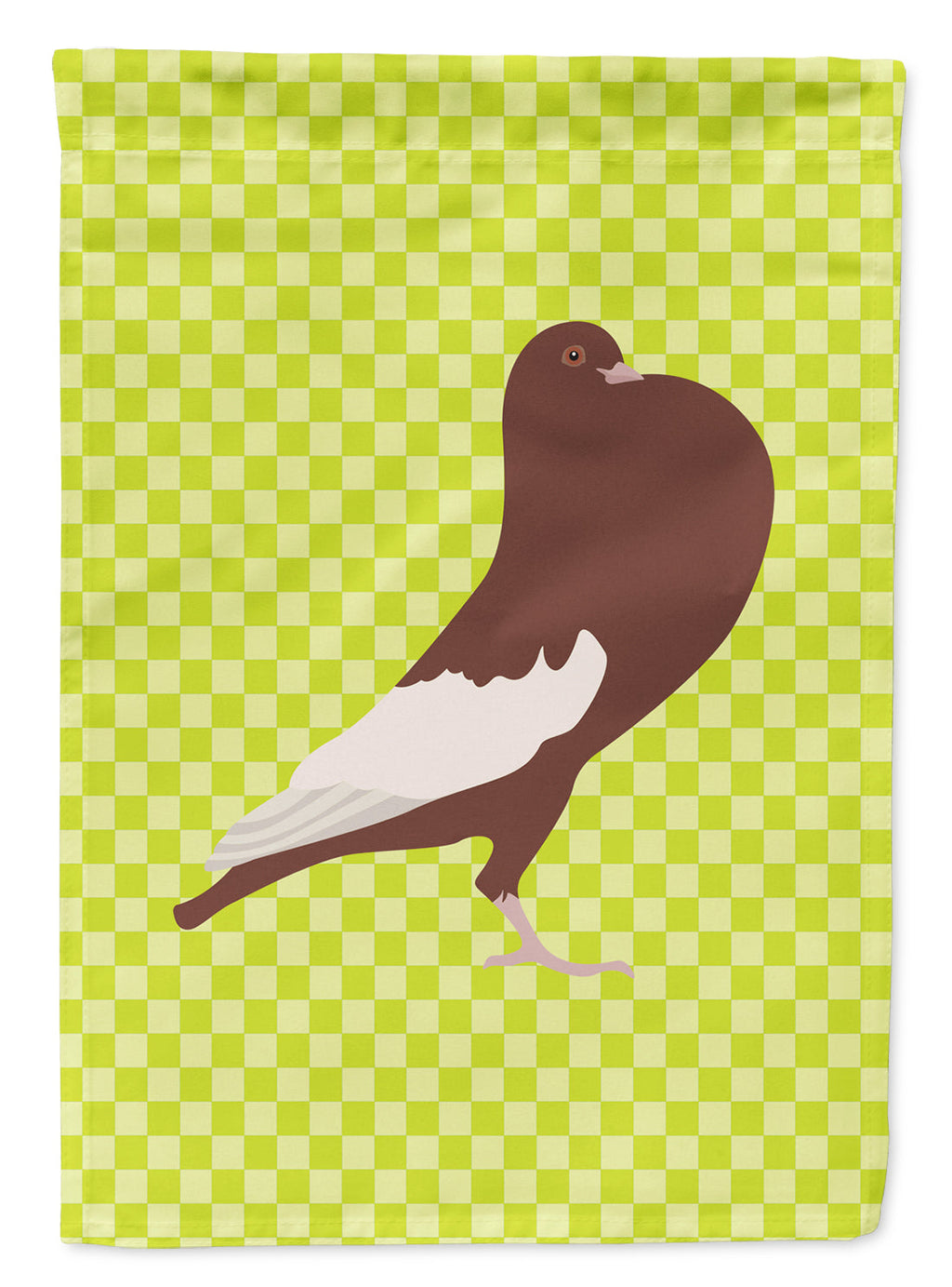 English Pouter Pigeon Green Garden Flag Mailbox Decorative Yard Banner Outside Patio Artwork for Flower Beds, Garden Size, Multicolor