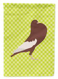 English Pouter Pigeon Green Garden Flag Mailbox Decorative Yard Banner Outside Patio Artwork for Flower Beds, Garden Size, Multicolor
