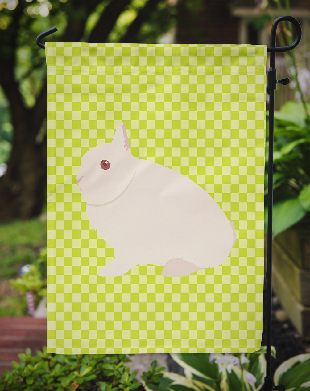 Hermelin Rabbit Green Garden Flag Mailbox Decorative Yard Banner Outside Patio Artwork for Flower Beds, Garden Size, Multicolor