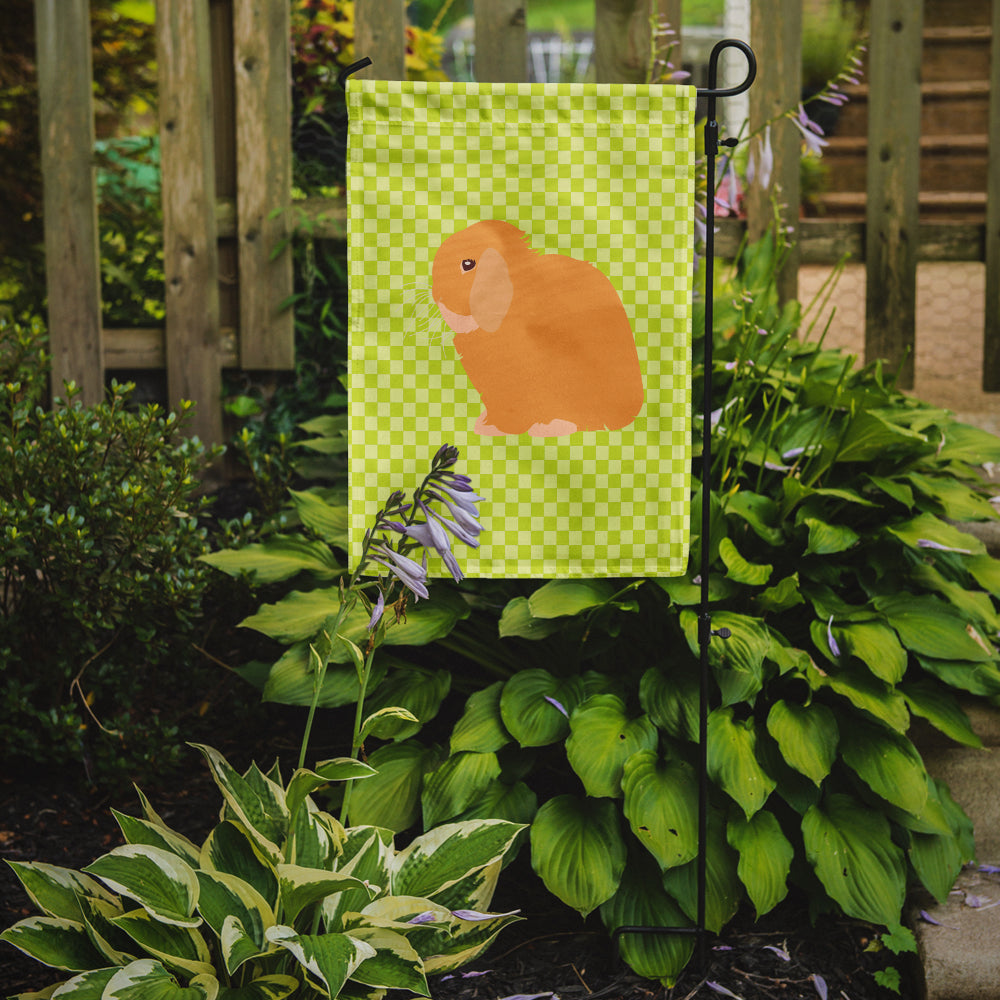 Holland Lop Rabbit Green Garden Flag Mailbox Decorative Yard Banner Outside Patio Artwork for Flower Beds, Garden Size, Multicolor