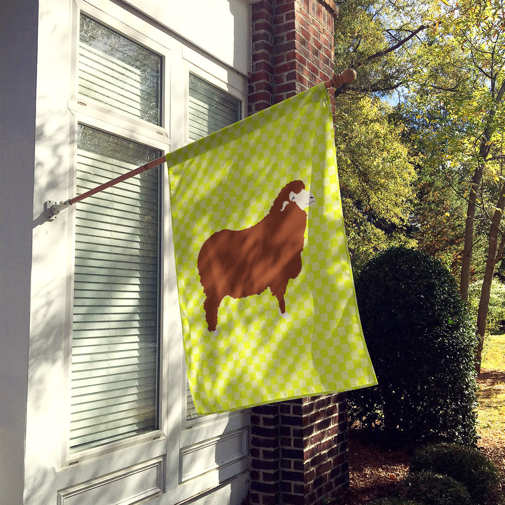 Merino Sheep Green House Flag 28x40 Porch Sleeve Pole Decorative Outside Yard Banner Artwork Wall Hanging, Polyester