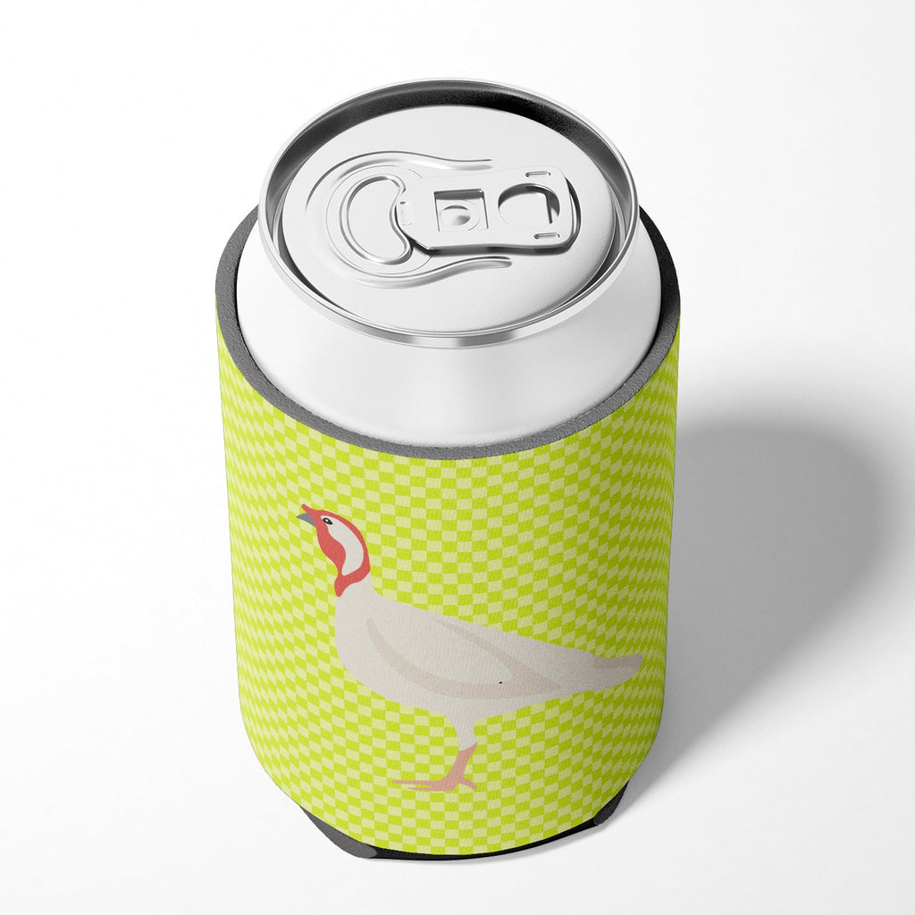 Beltsville Small White Turkey Hen Green Can or Bottle Hugger Cooler Sleeve for Standard 12 oz Cans, Insulated Foam Beer & Soda Can Hugger Reusable