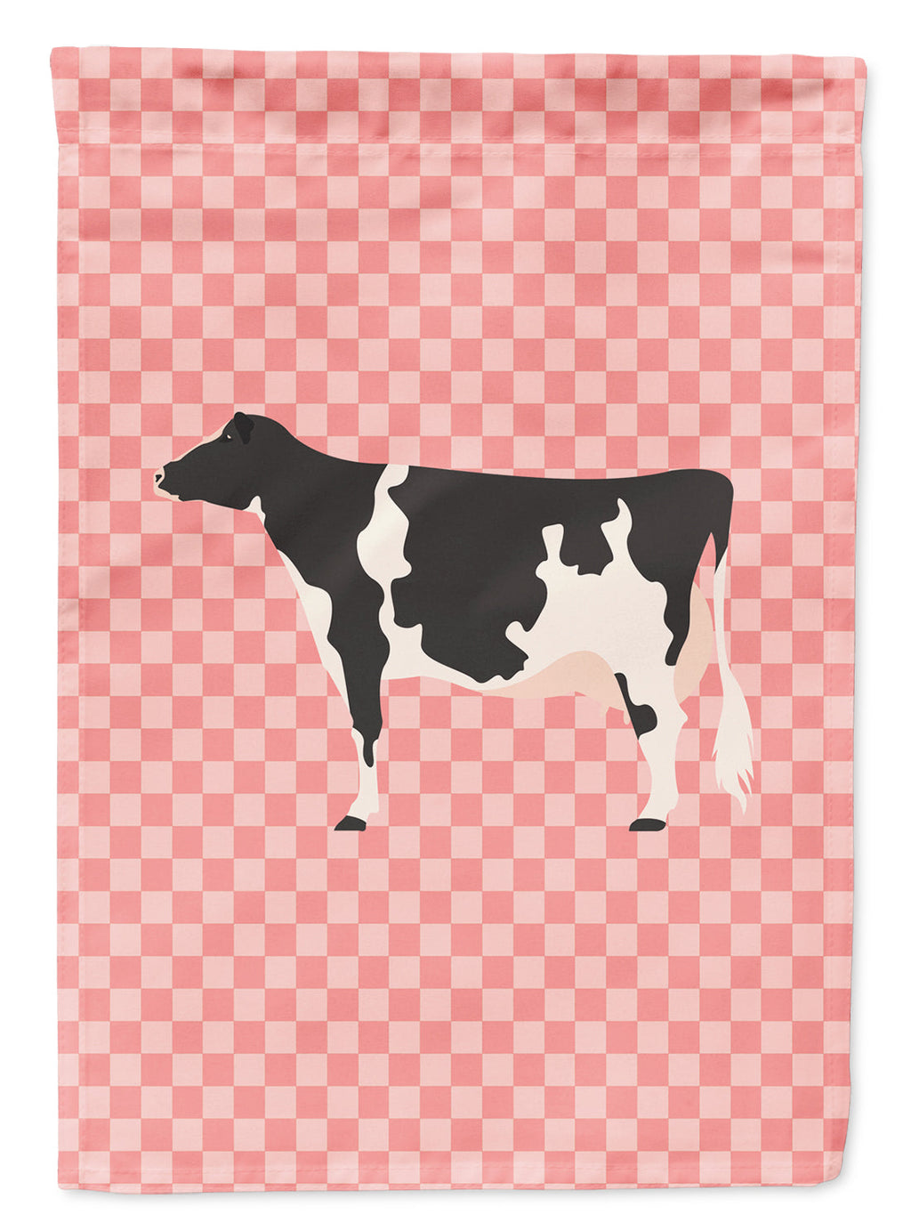 Holstein Cow Pink Check Garden Flag Mailbox Decorative Yard Banner Outside Patio Artwork for Flower Beds, Garden Size, Multicolor
