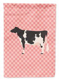 Holstein Cow Pink Check Garden Flag Mailbox Decorative Yard Banner Outside Patio Artwork for Flower Beds, Garden Size, Multicolor