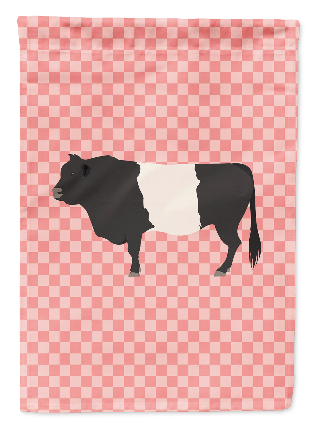Belted Galloway Cow Pink Check Garden Flag Mailbox Decorative Yard Banner Outside Patio Artwork for Flower Beds, Garden Size, Multicolor