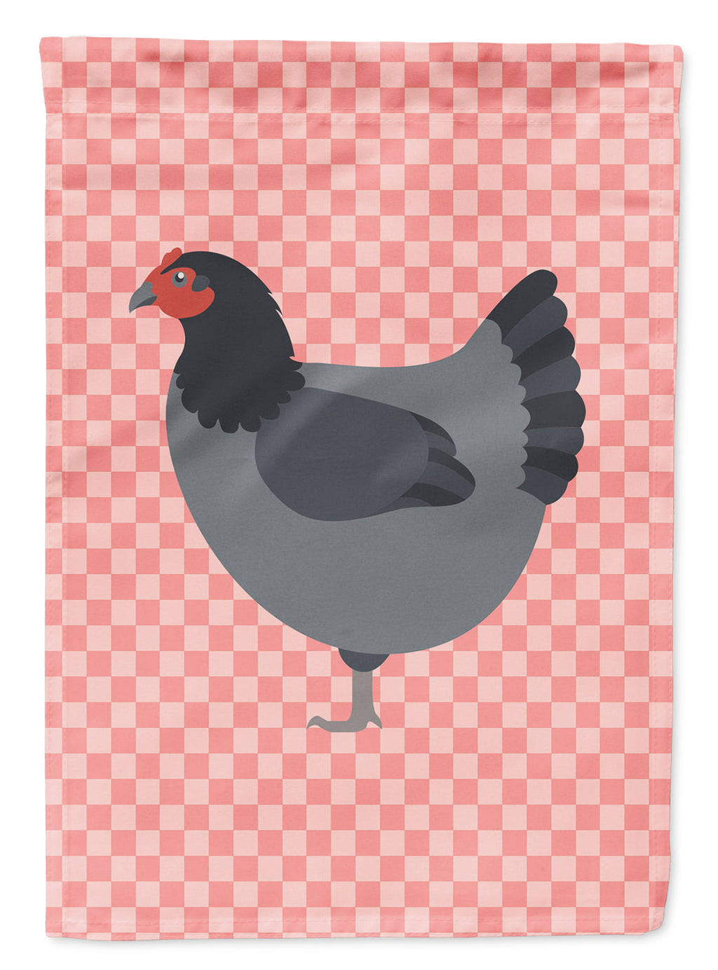 Jersey Giant Chicken Pink Check Garden Flag Mailbox Decorative Yard Banner Outside Patio Artwork for Flower Beds, Garden Size, Multicolor