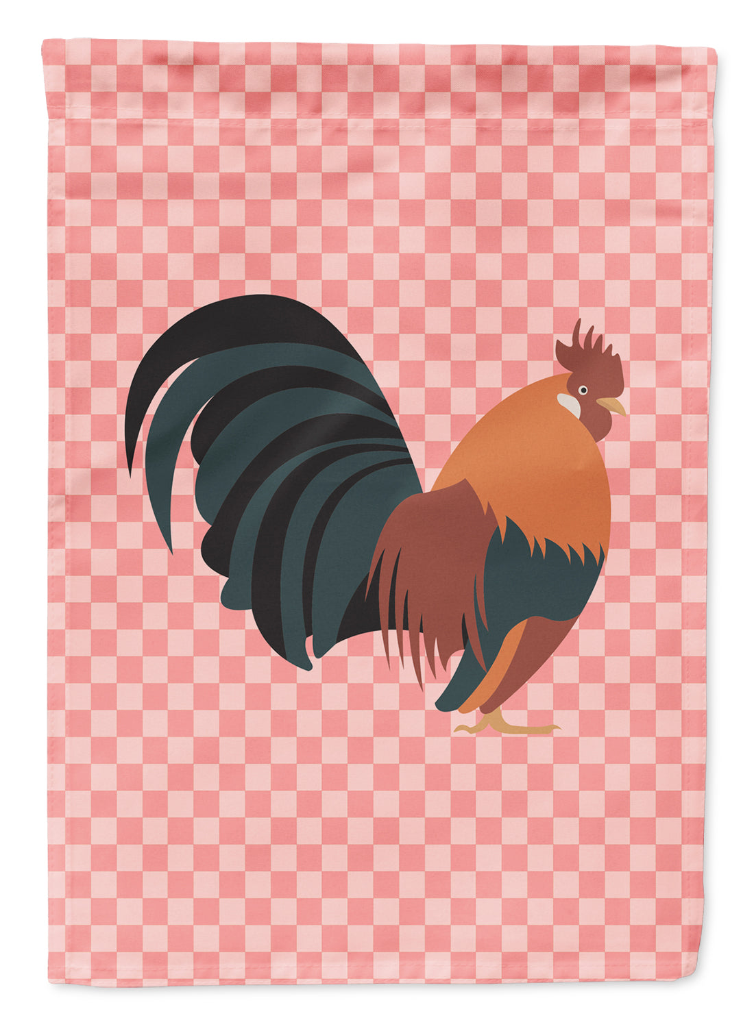 Dutch Bantam Chicken Pink Check Garden Flag Mailbox Decorative Yard Banner Outside Patio Artwork for Flower Beds, Garden Size, Multicolor