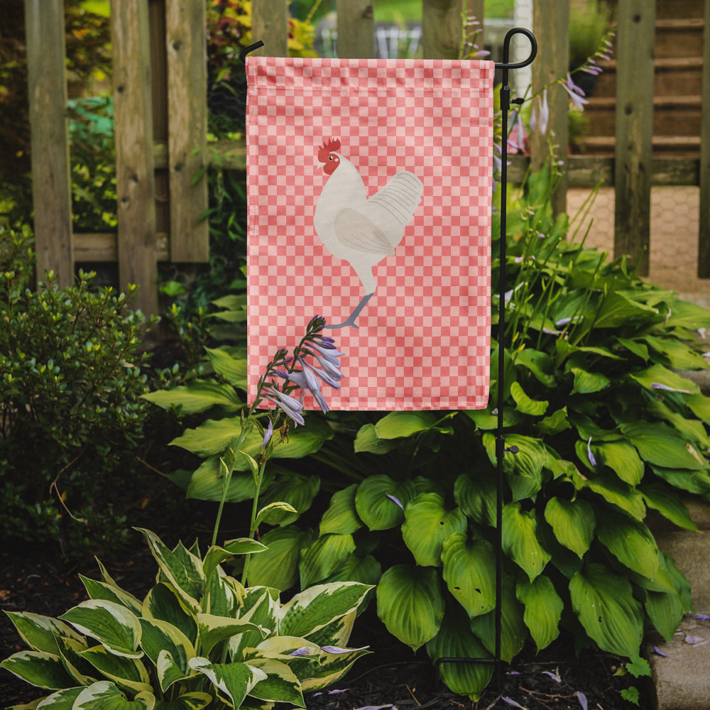 German Langshan Chicken Pink Check Garden Flag Mailbox Decorative Yard Banner Outside Patio Artwork for Flower Beds, Garden Size, Multicolor