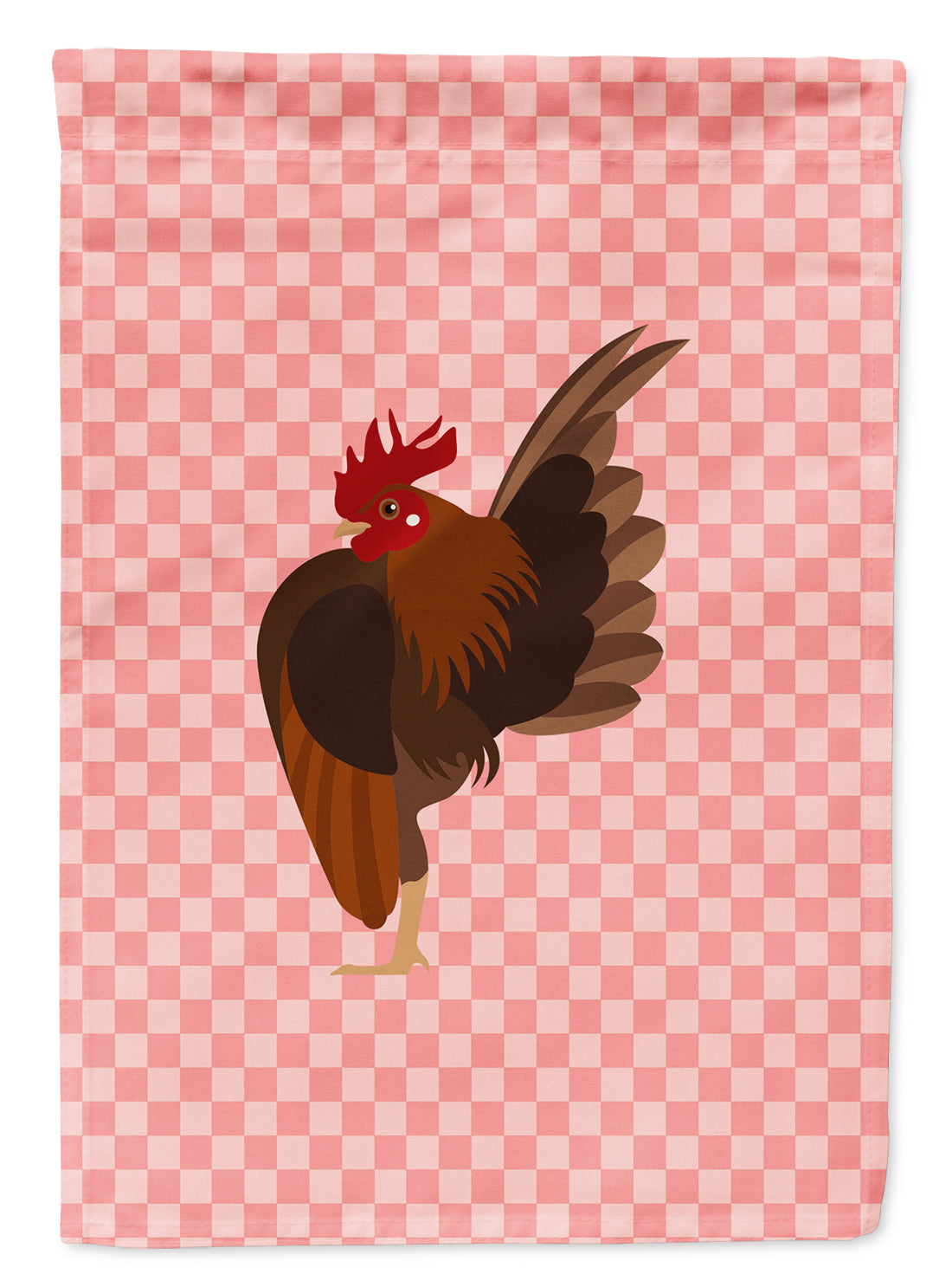 Malaysian Serama Chicken Pink Check Garden Flag Mailbox Decorative Yard Banner Outside Patio Artwork for Flower Beds, Garden Size, Multicolor