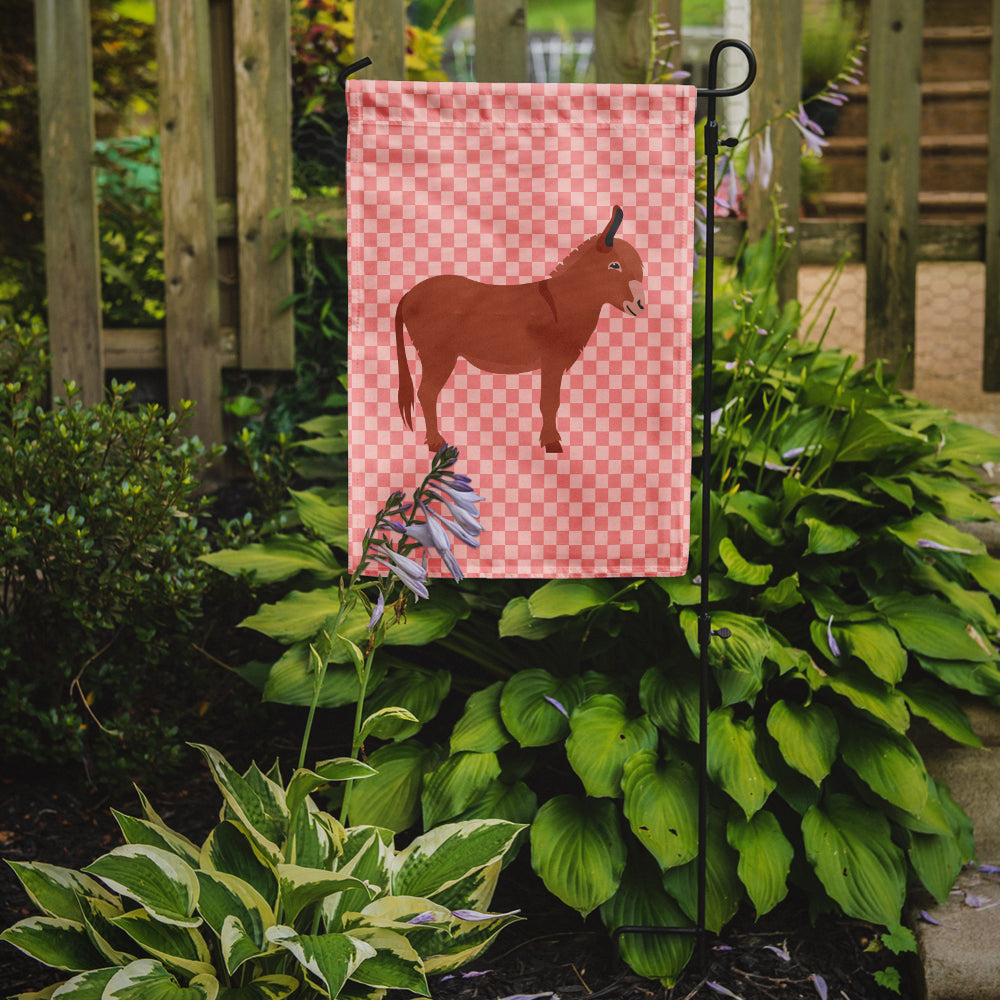 Irish Donkey Pink Check Garden Flag Mailbox Decorative Yard Banner Outside Patio Artwork for Flower Beds, Garden Size, Multicolor
