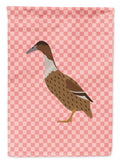 Dutch Hook Bill Duck Pink Check Garden Flag Mailbox Decorative Yard Banner Outside Patio Artwork for Flower Beds, Garden Size, Multicolor