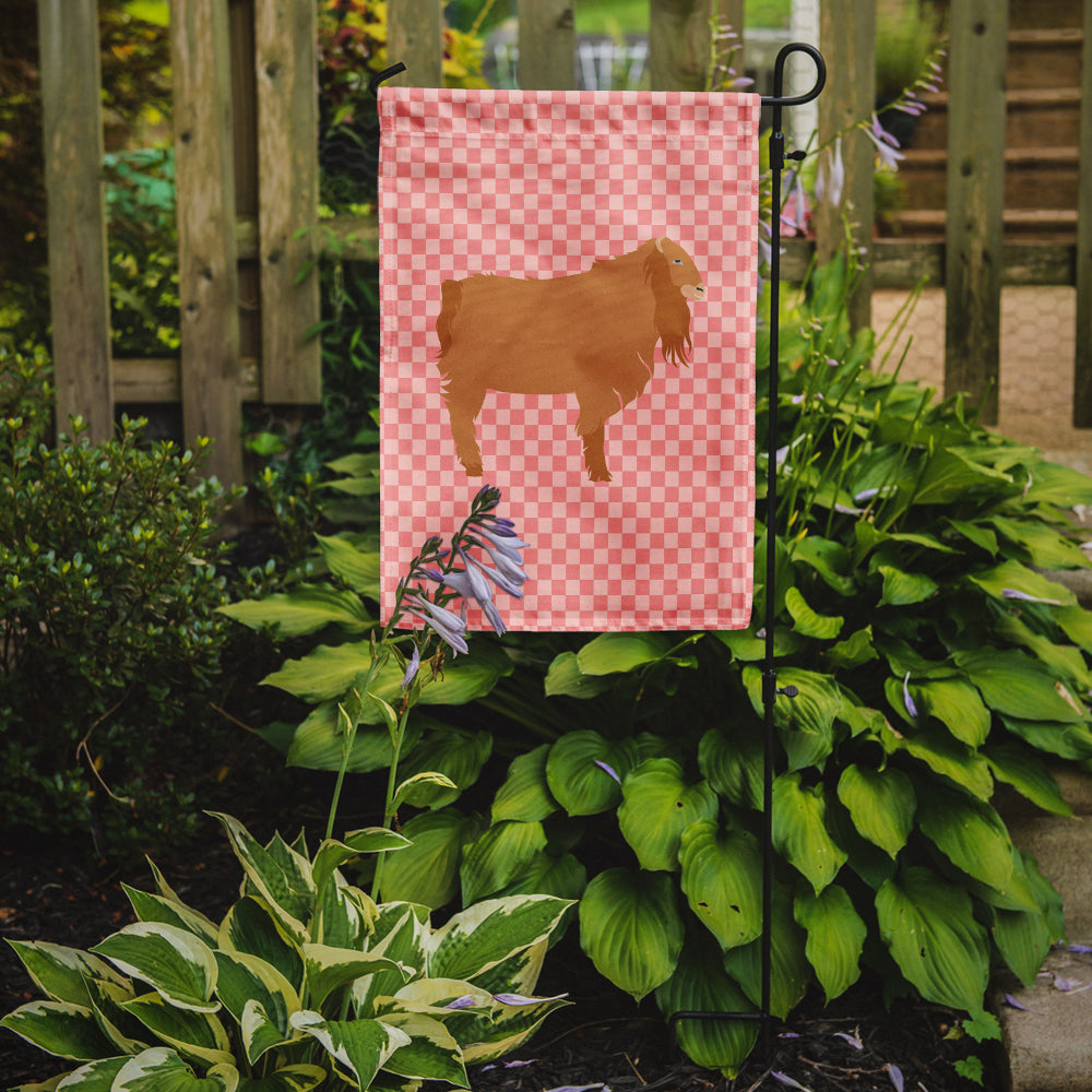 American Lamancha Goat Pink Check Garden Flag Mailbox Decorative Yard Banner Outside Patio Artwork for Flower Beds, Garden Size, Multicolor