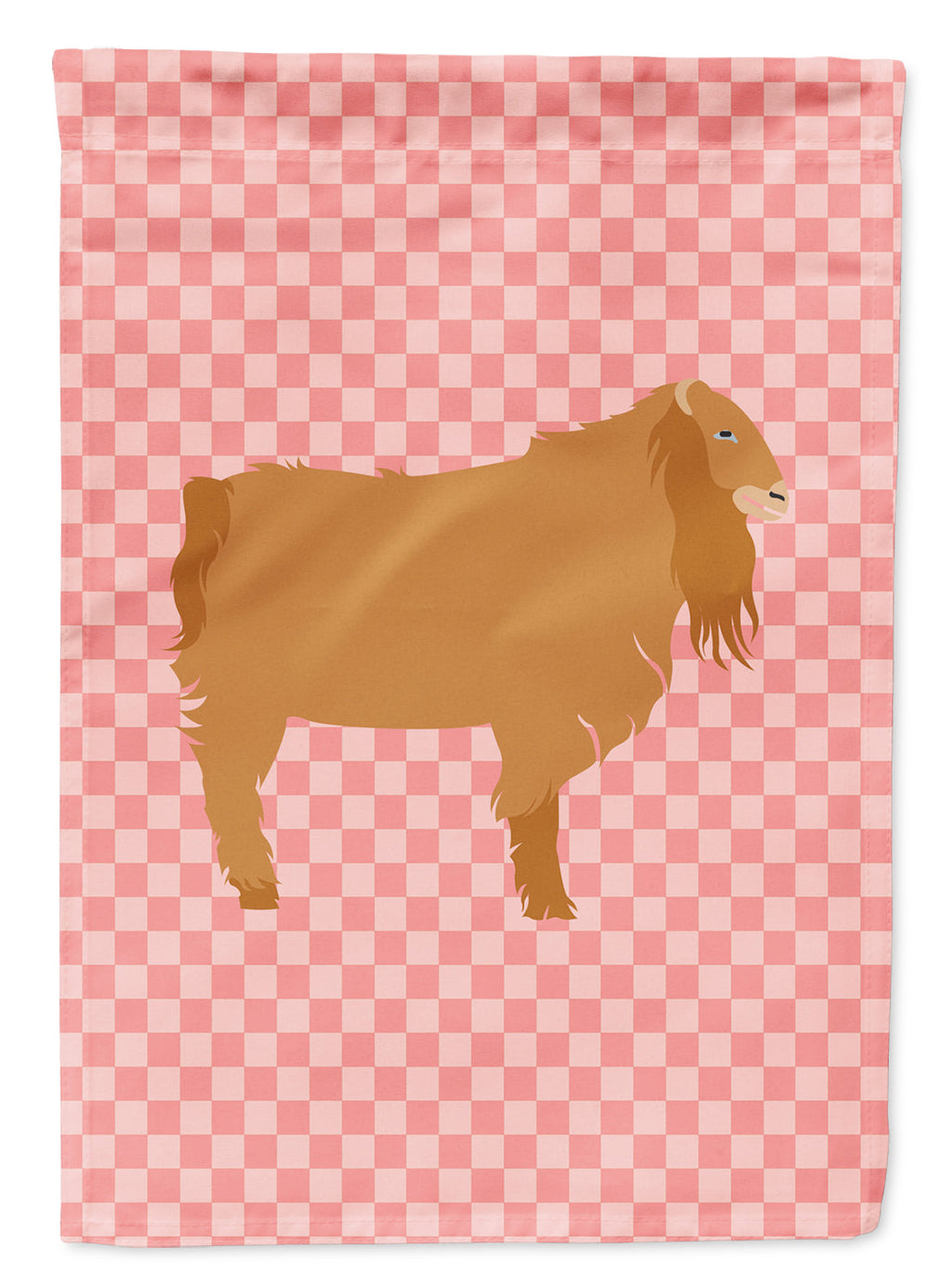 American Lamancha Goat Pink Check Garden Flag Mailbox Decorative Yard Banner Outside Patio Artwork for Flower Beds, Garden Size, Multicolor